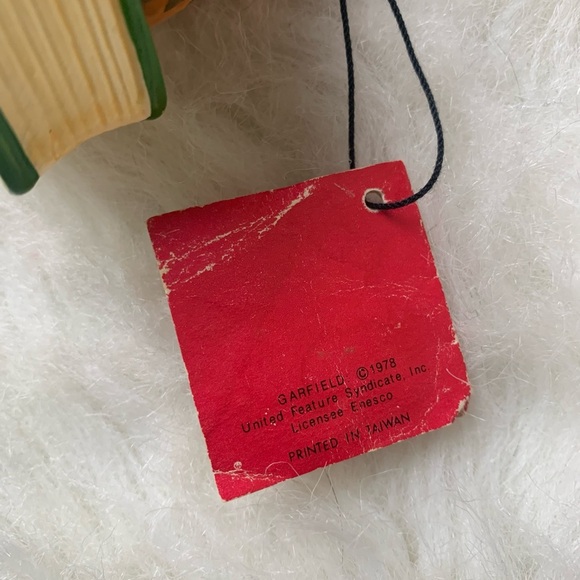 VTG 1981 Enesco Garfield Ceramic Figure “The Dog Ate My Homework” Figurine w Tag - Picture 11 of 11